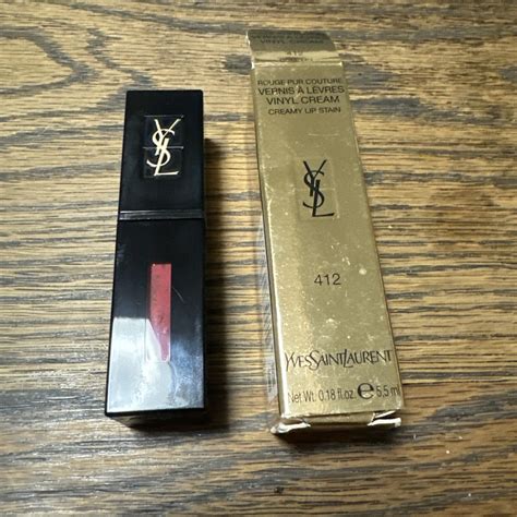 yves saint laurent vinyl cream lip stain rose happening|ysl lip stain 412.